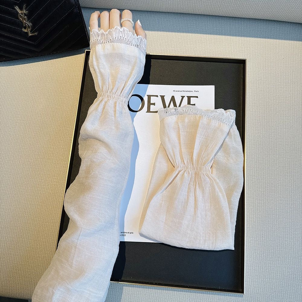 Japanese Style Cotton Breathable Loose Ice Sleeves Summer Sun-Protection | Thin Arm Sleeves | Women’s Loose UV Shield | China Imported | ISLE251117868