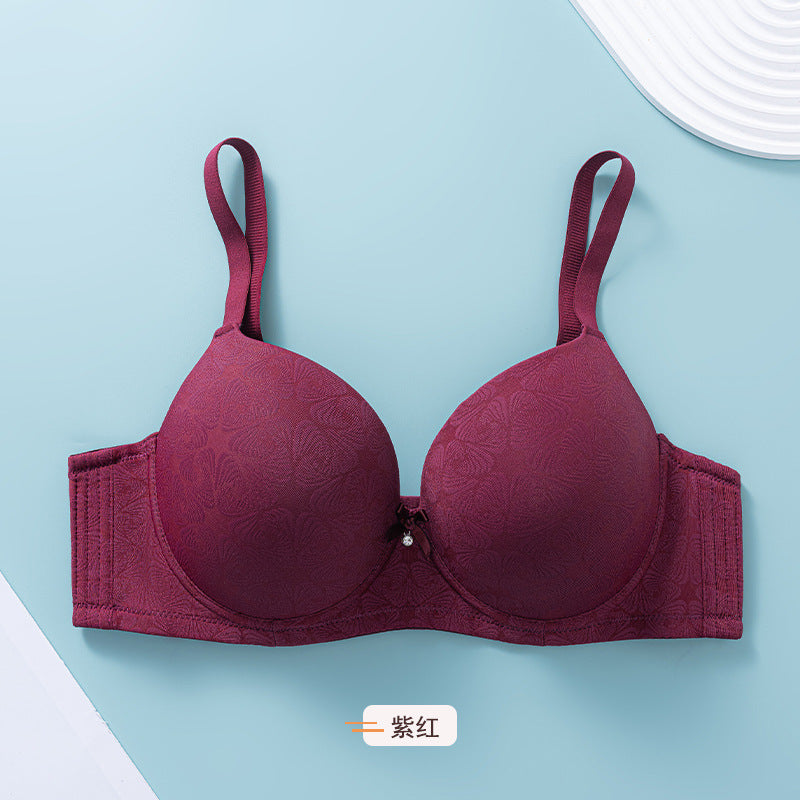 OLIN Jacquard Light Cup Support Bra Large Chest Small Look | D CUP | Steel&nbsp; Ring | Upper Support | Gathered &amp; Anti-Expansion | European–American Style | China Imported | CB251222888