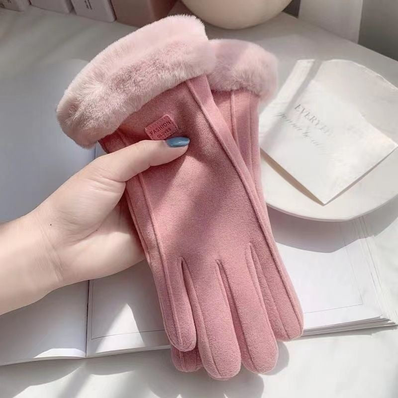 Winter Gloves for Women, Velvet, Thickeneded, Warm, Women's Cycling, Cold Protection, Driving, Anti-Freeze | China Imported | WRN251209875