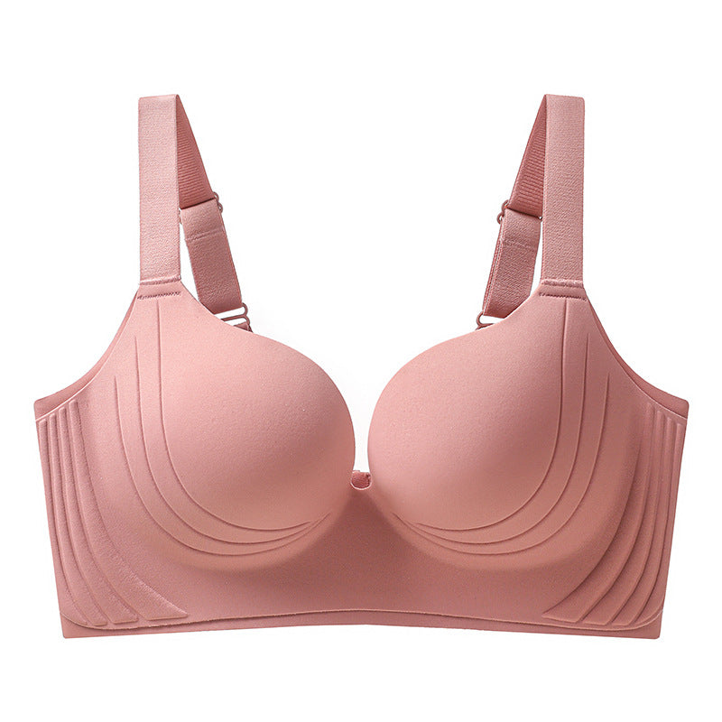 HIXA Seamless Plus-Size Lift Bra Thin Style | Large Bust Minimizer | Anti-Sagging | Wide Shoulder Straps | Back Beauty Design | China Imported | CB251222890