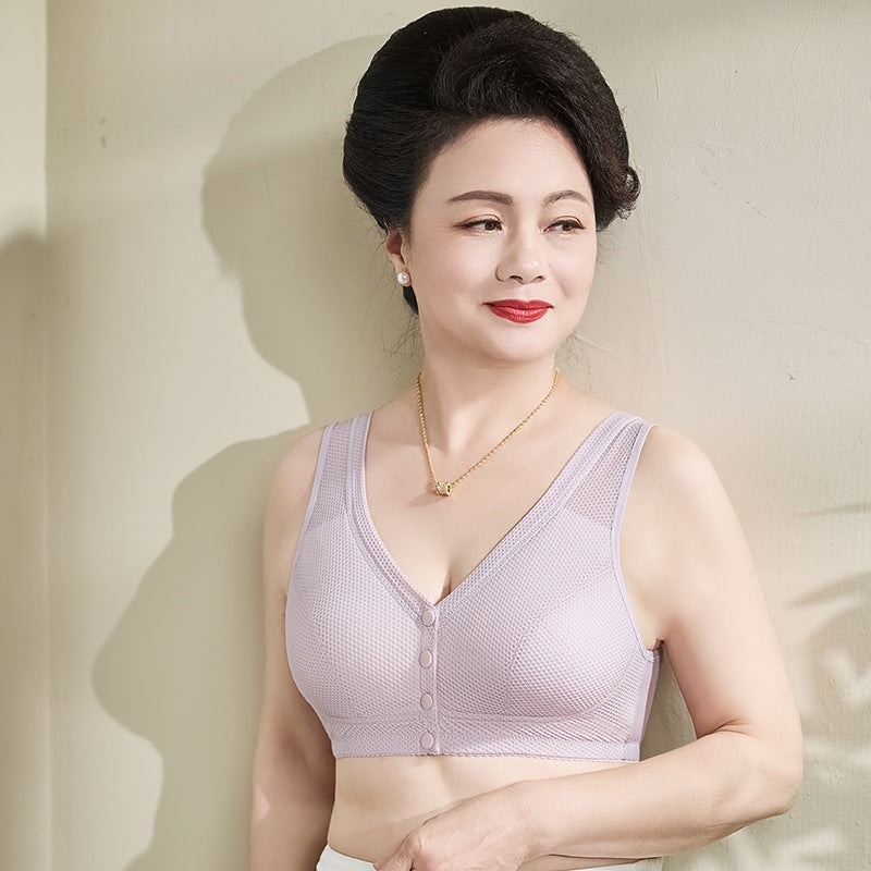 FIRO Front Buckle Bra Vest (Mother’s Bra) Summer Thin | Plus Size | Breathable | Front Button Comfort Bra | CB260401908