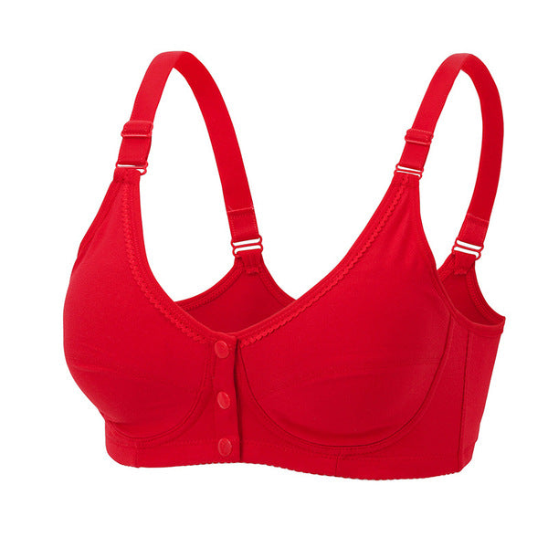 WEMI Front Opening Button Thin Pure Cotton Bra Vest Push-up Without Steel Ring | 34 to 48 | CB250722764