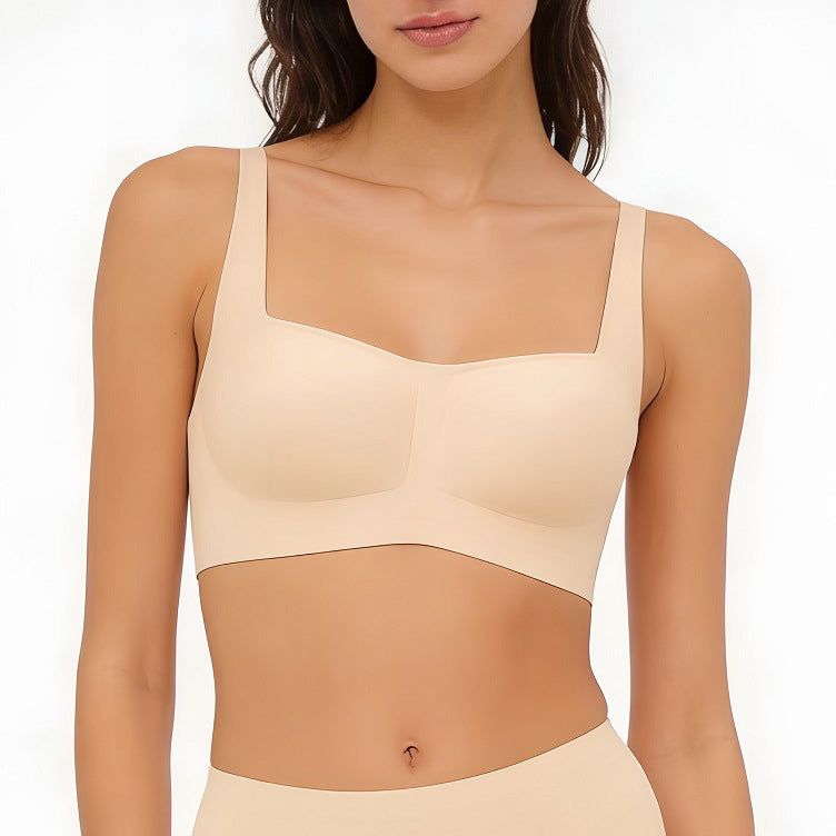 FYXA Seamless Balconette Bra Square-Neck Bandeau Jelly Soft Support Bra&nbsp; Thin Design | Wireless Comfort | Natural Lift | Daily Wear Friendly | CB260213973