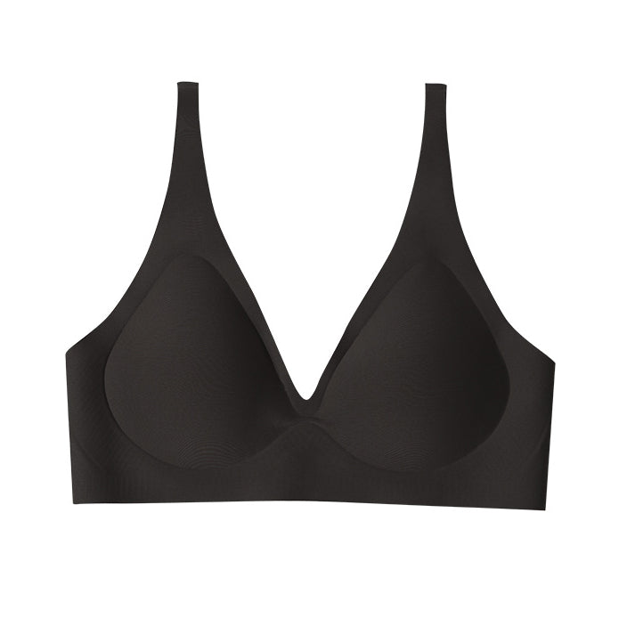 MYXO Seamless Jelly Strip Women's Push-Up Wireless | V Bra | Soft Support | Spring–Summer Thin | Glossy Finish | Comfortable Daily Wear | CB260205966