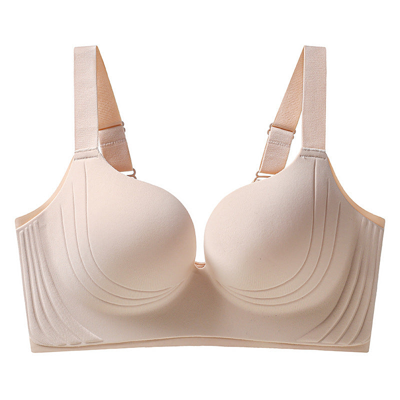 HIXA Seamless Plus-Size Lift Bra Thin Style | Large Bust Minimizer | Anti-Sagging | Wide Shoulder Straps | Back Beauty Design | China Imported | CB251222890