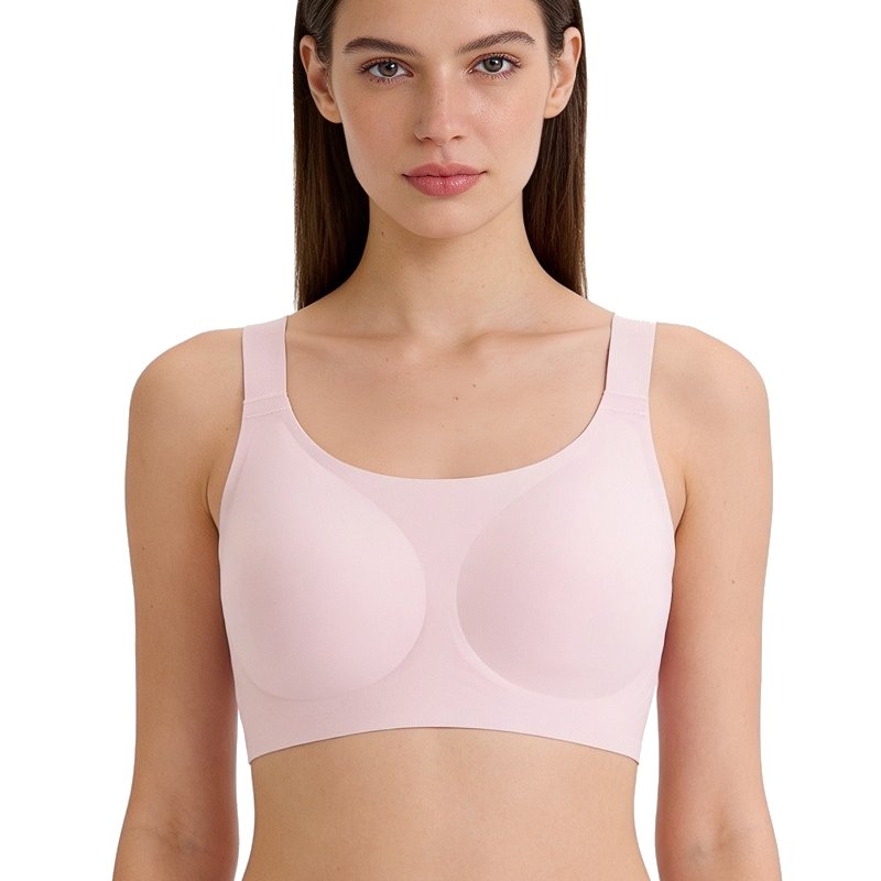 FIBO Plus-Size Soft Support Bra | Seamless Jelly Strip | Full Coverage | Large Cup | Wire-Free Women's Underwear | CB260726A247