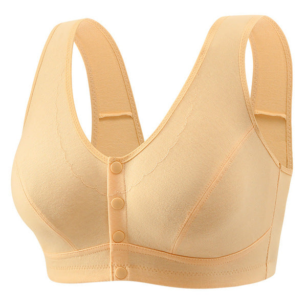 ISRA Front Button Large Size Bra (Premium Comfort Edition) | Full Cup | Cotton Thin | Front Button Closure | Anti-Sagging Support | Plus Size | CB260627A171