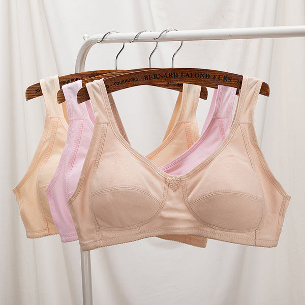 TENY Women's Non-rimless Non-sponge Cotton Vest-type Bra (Plus Size B Cup) | CB250729772