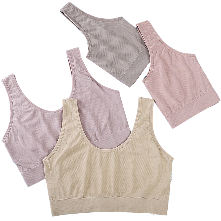 NEXO Chest Fixed Cup Non-Pad Plaid Breathable Wireless Fashion Tank Top Bra | CT251310822