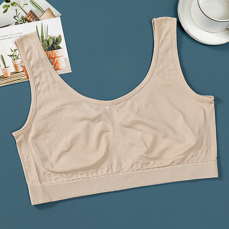 TORA Women's Intimates Easy-Off No-Bra Design | Thin Pure Cotton Fixed Breast Bra | Single Layer High Elasticity | China Imported | CT251106842