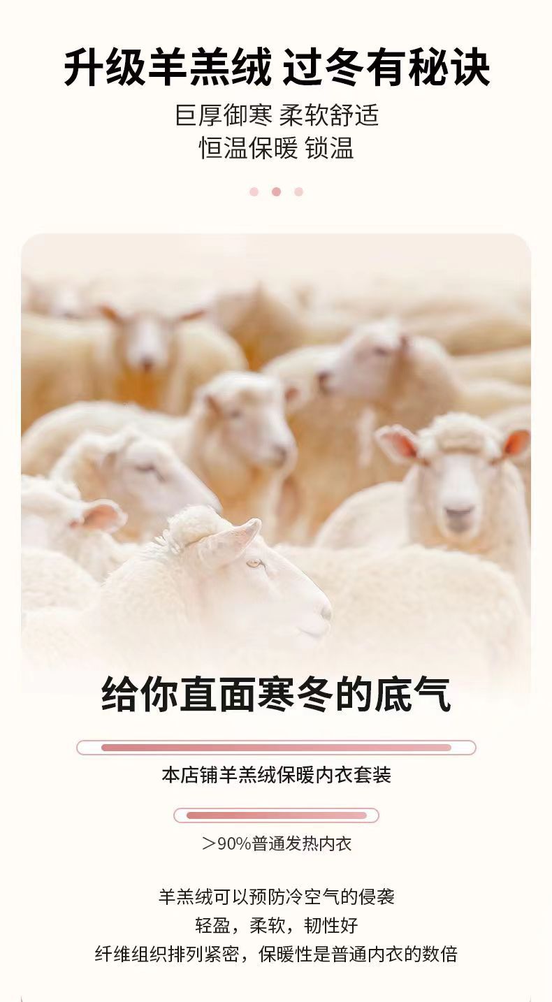 High-Neck Fleece-Lined Thickened Thermal Underwear Set Women’s Winter Wear | Cold-Resistant Autumn Clothes | Anti-Pilling | Recommended weight 40kg to 80kg | China Imported | WRN251123863