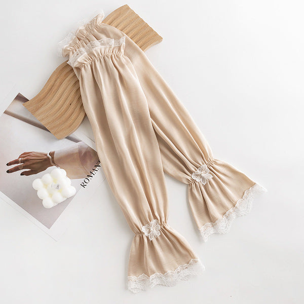 Korean Style Bow Ice Sleeves for Women Summer Loose Sun Protection Sleeves Anti-Uv Sunshade Ice Silk Hand Sleeves | China Imported | ISLE251030829