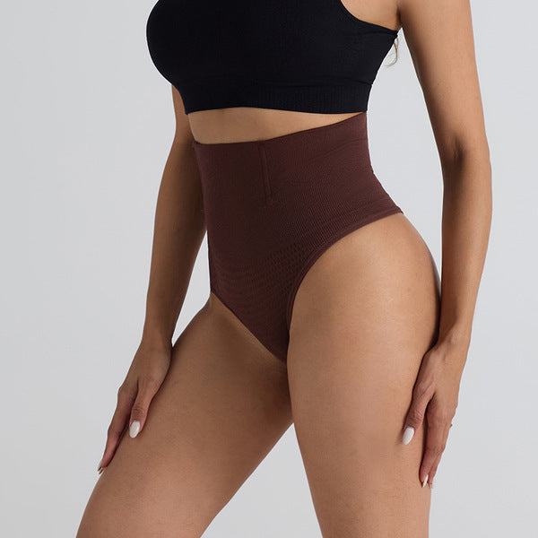 Plus Size Seamless Mid-Waist Shaping Pants (T-Shape Edition) Belly Support | Hip Shaping | Smooth Yoga & Daily Comfort | ISHR260509A116