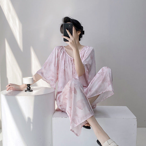 Cotton Silk Cute Dress (Large Size Edition) With Pant Short Sleeve | Spring &amp; Summer Comfort | Soft &amp; Breathable Daily Wear | CLS260408A047