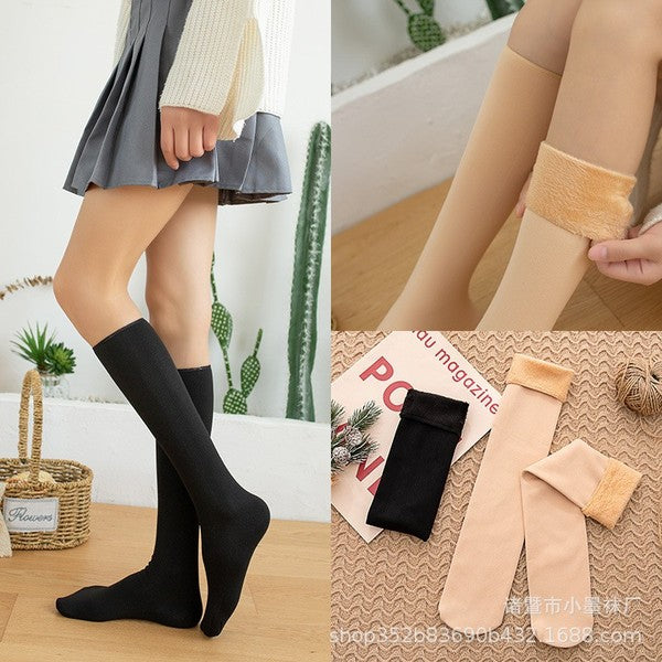 Socks Women’s Winter Long Snow Socks | Warm Thickened Fleece-Lined Knee-High Floor Cushion Socks | WRN251117852