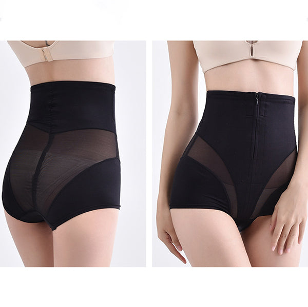 High Waist Zipper Body-Shaping Pants (Plus Size Friendly) Abdomen Tucking | Belly Control | Hip Body-Lifting Support | ISHR2603151011