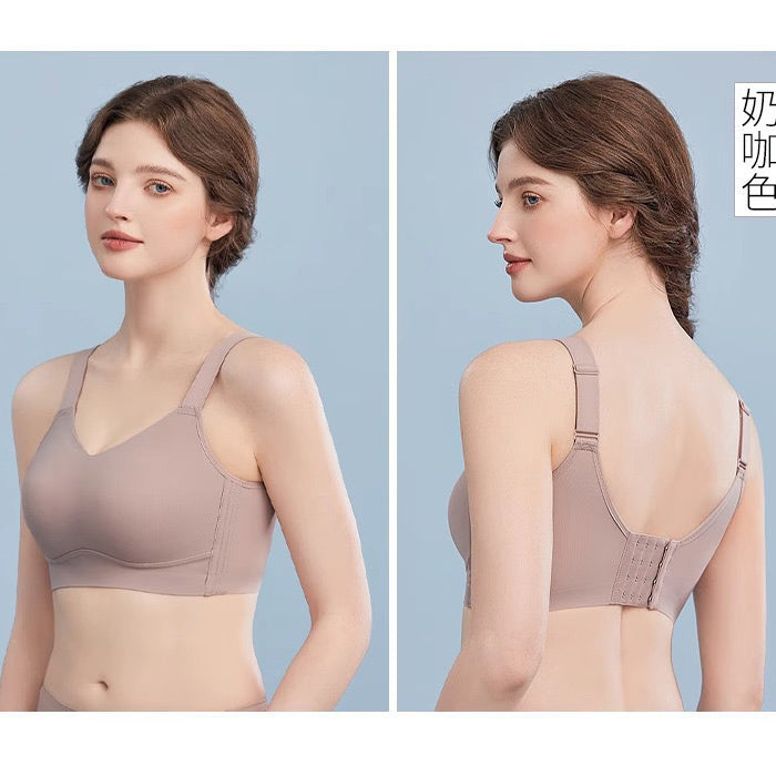 VEYA Women's Chest Underwear Large Chest Small Breast Anti-sagging Thin Slim plus size Traceless Rabbit Ear Bra | CB250708742