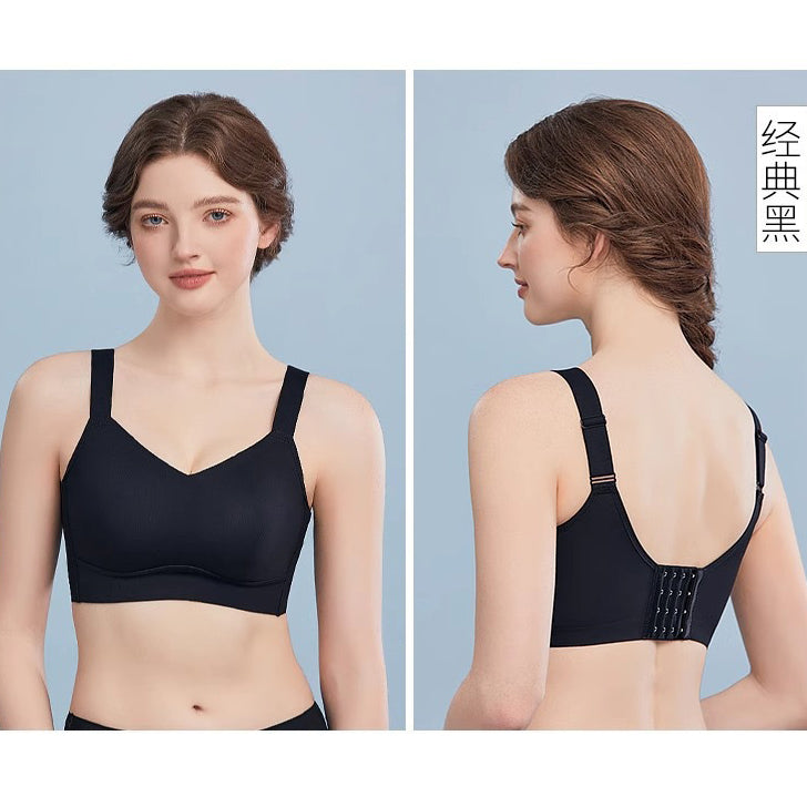 VEYA Women's Chest Underwear Large Chest Small Breast Anti-sagging Thin Slim plus size Traceless Rabbit Ear Bra | CB250708742