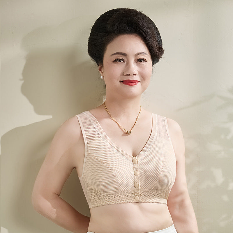 FIRO Front Buckle Bra Vest (Mother’s Bra) Summer Thin | Plus Size | Breathable | Front Button Comfort Bra | CB260401908