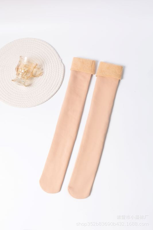 Socks Women’s Winter Long Snow Socks | Warm Thickened Fleece-Lined Knee-High Floor Cushion Socks | WRN251117852