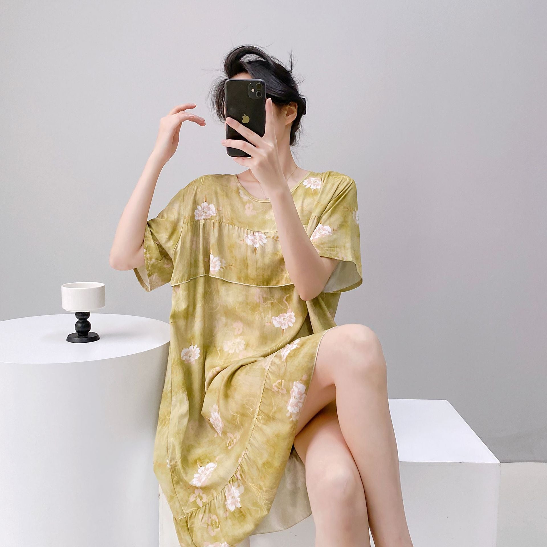 Cotton Silk Nightgown for Women, Summer Thin Sleeveless Dress, Loose Plus Size Anti-Bump Home Wear | China Imported | CLS251031833