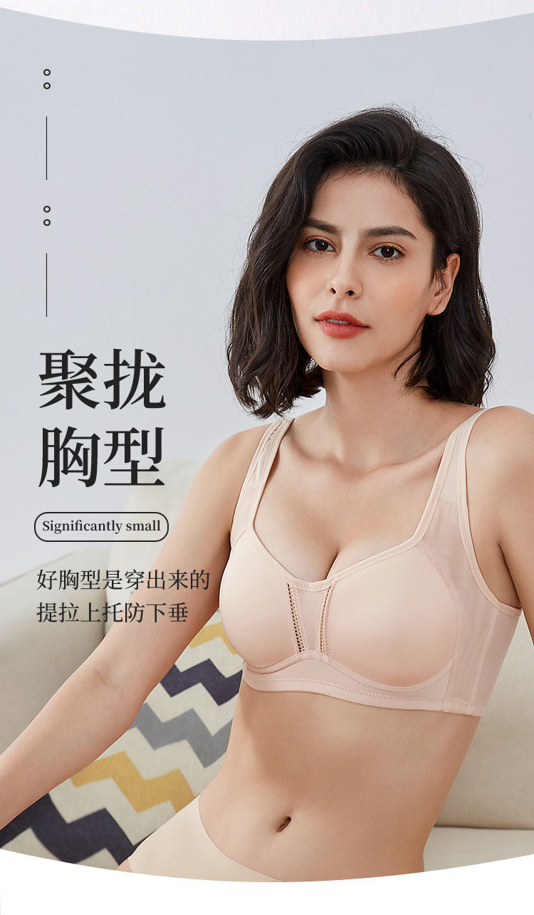 MELO Women’s Thin Full Cup Bra Large Chest Support | No Steel Ring | Vest Style | Anti-Sagging | Student Shock-Proof Running Bra | C D Cup | China Imported | CB251121867