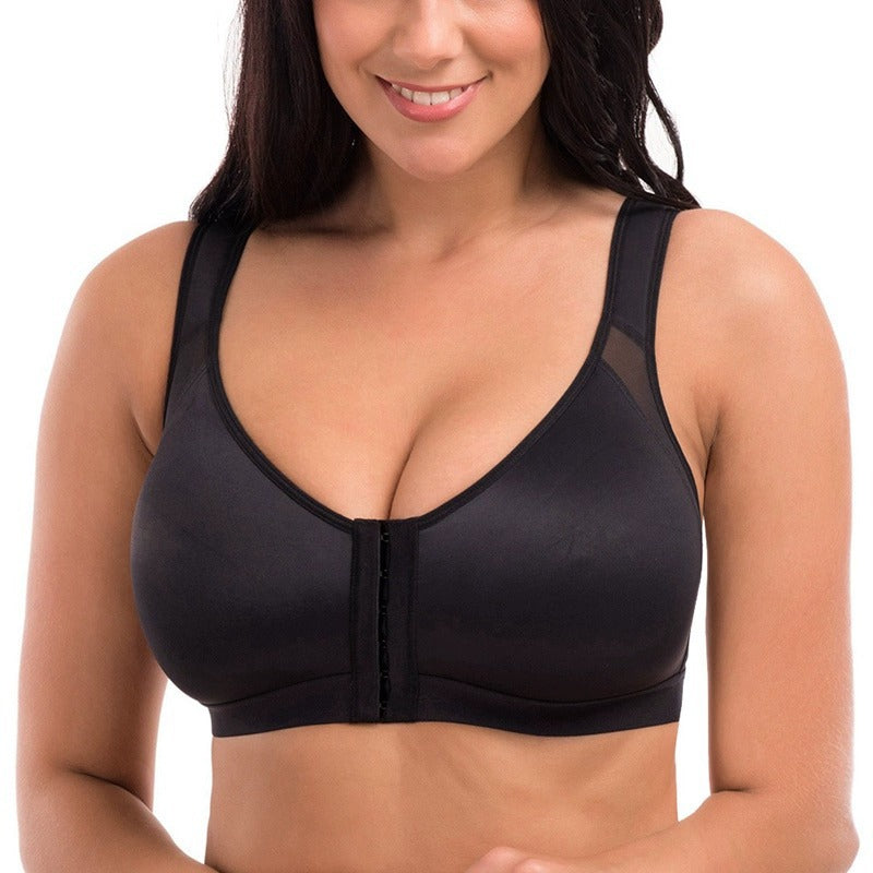 KOYA Plus Size High-Strength Sports Bra Push-Up | Wireless | Breathable | Shockproof | Front Buckle Vest Bra | China Imported | CB251228896