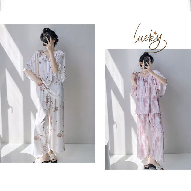 Cotton Silk Cute Dress (Large Size Edition) With Pant Short Sleeve | Spring &amp; Summer Comfort | Soft &amp; Breathable Daily Wear | CLS260408A047