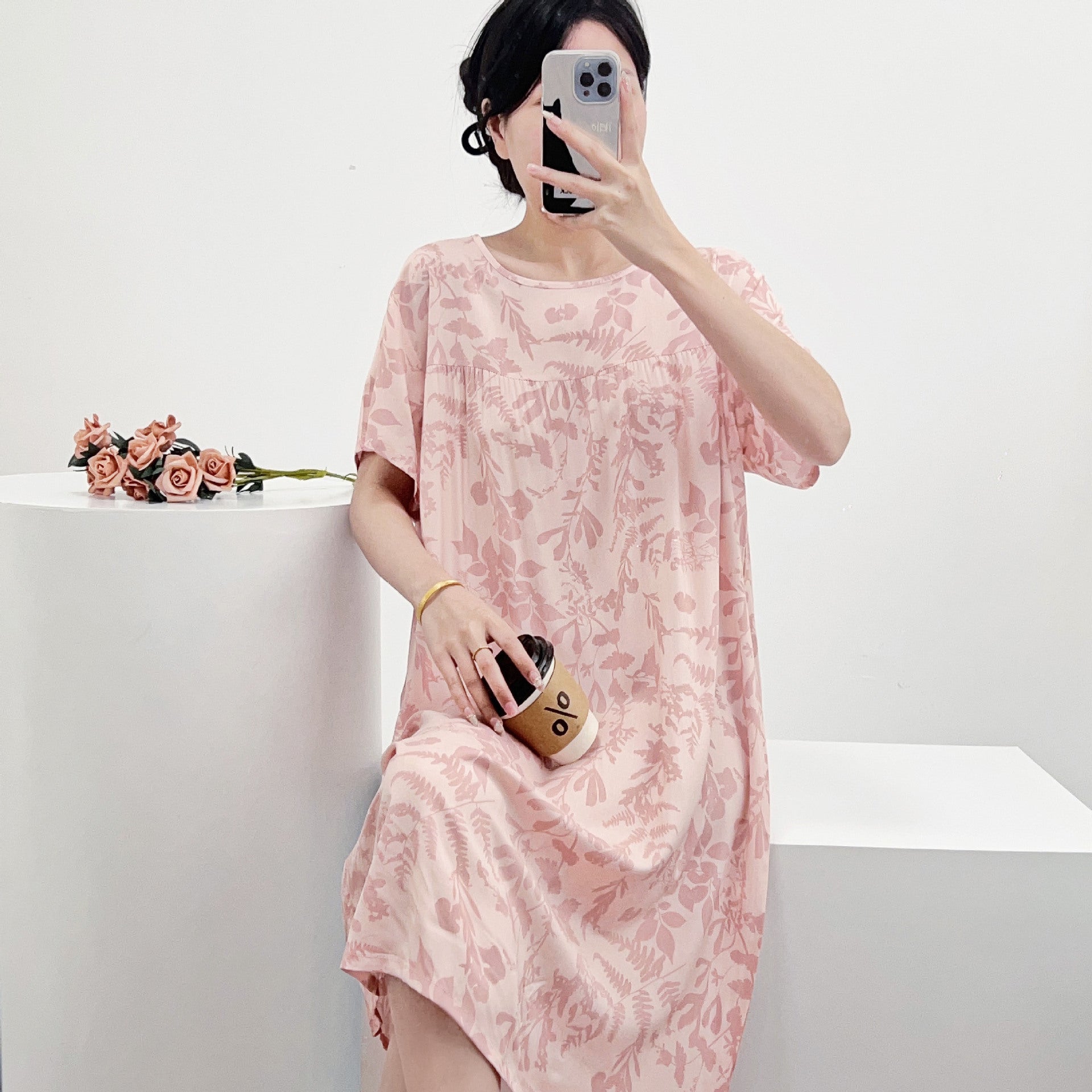 Cotton Silk Nightgown for Women, Summer Thin Sleeveless Dress, Loose Plus Size Anti-Bump Home Wear | China Imported | CLS251031834