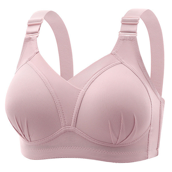 MILO American Back-side Paramelia Plus Size Women's Non-Steel Ring Anti-running Light Anti-Sagging Underwear Bra | CB250731776