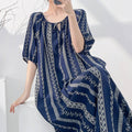 Cotton Silk Ethnic Long Dress (Summer Edition) Thin &amp; Breathable | Home + Outside Wear | Elegant Premium Look | CLS260420A076