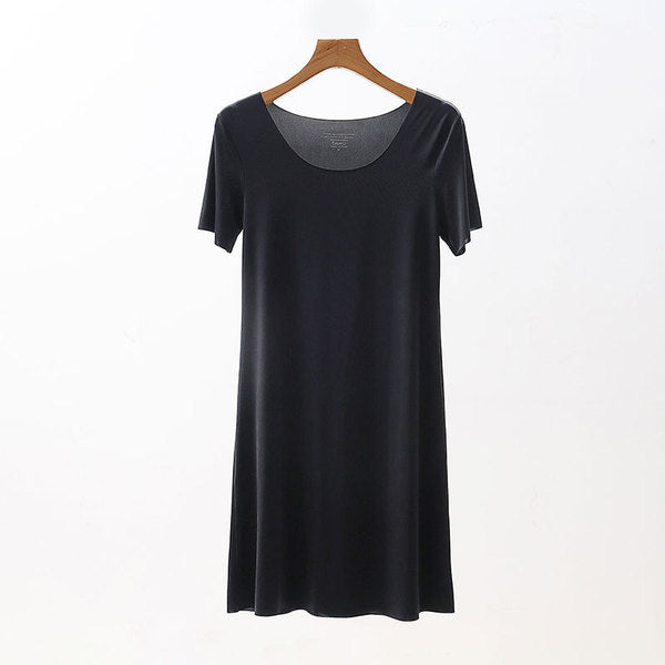 FUNE LONG ICE Premium Summer Ice Silk Seamless short sleeve low collar plus size ultra-thin bottoming shirt suit inside anti-penetration T-shirt | CT250807781