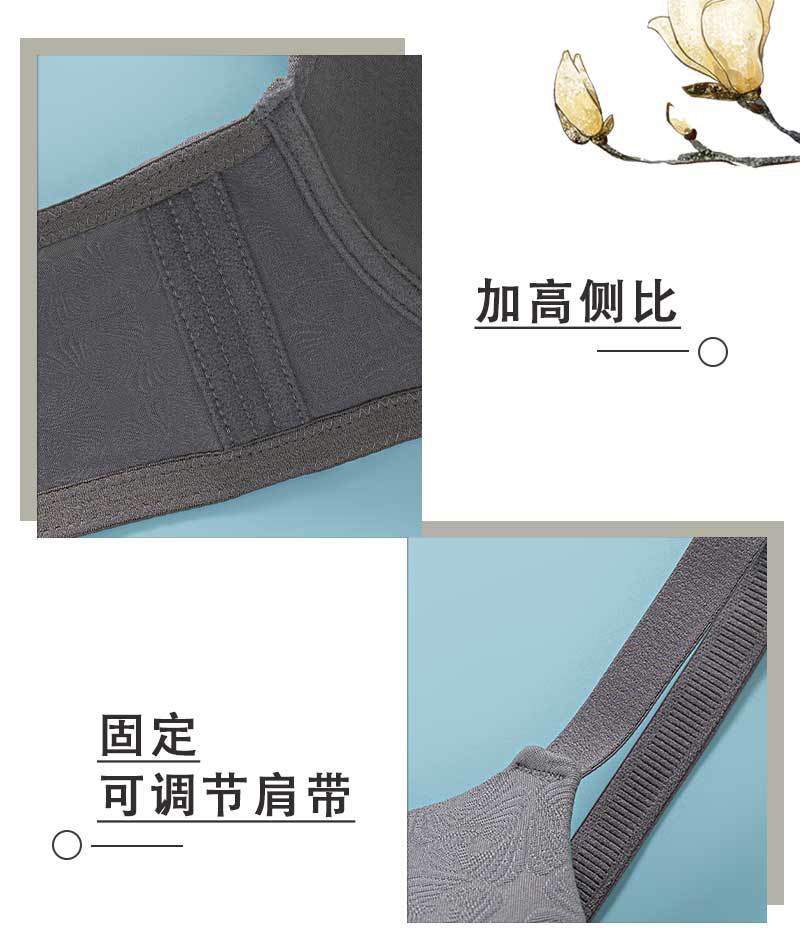 OLIN Jacquard Light Cup Support Bra Large Chest Small Look | D CUP | Steel&nbsp; Ring | Upper Support | Gathered &amp; Anti-Expansion | European–American Style | China Imported | CB251222888