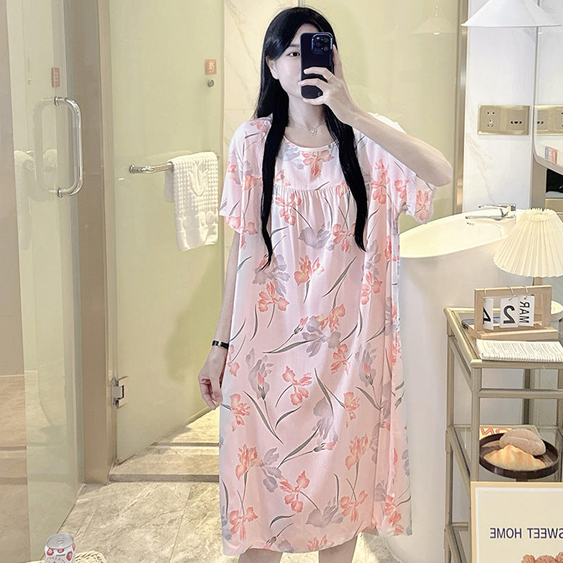 Cotton Silk Nightgown for Women, Summer Thin Sleeveless Dress, Loose Plus Size Anti-Bump Home Wear | China Imported | CLS251031834