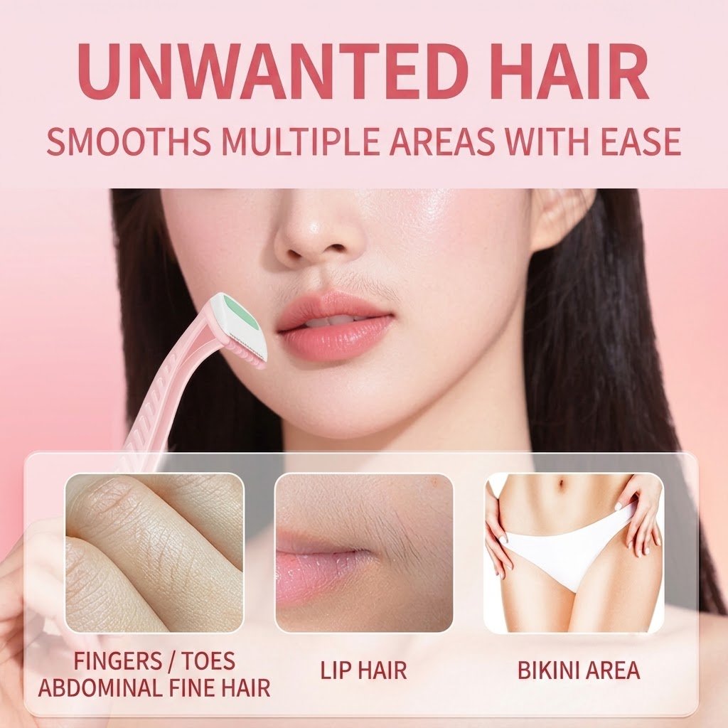 LumiSmooth Women's Shaving Razor 3 PCS Set (Portable Edition) | Skin-Friendly | Underarm, Leg & Private Area Use | Anti-Scratch Smooth Shave | ISMT260625A168