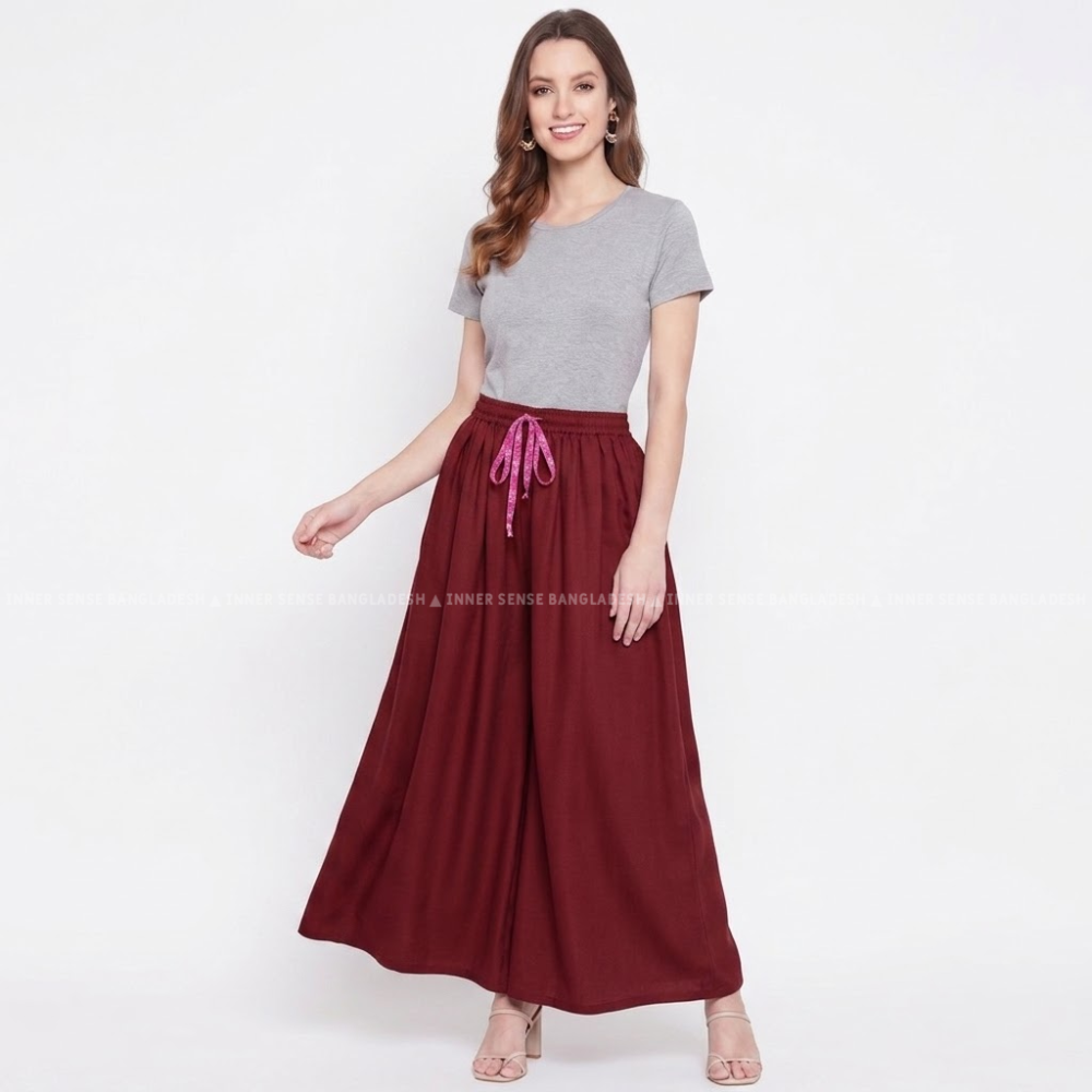 Ultimate Comfort Wide Leg Full Day Comfort Big Skirt Palazzo | ISMT260626A170