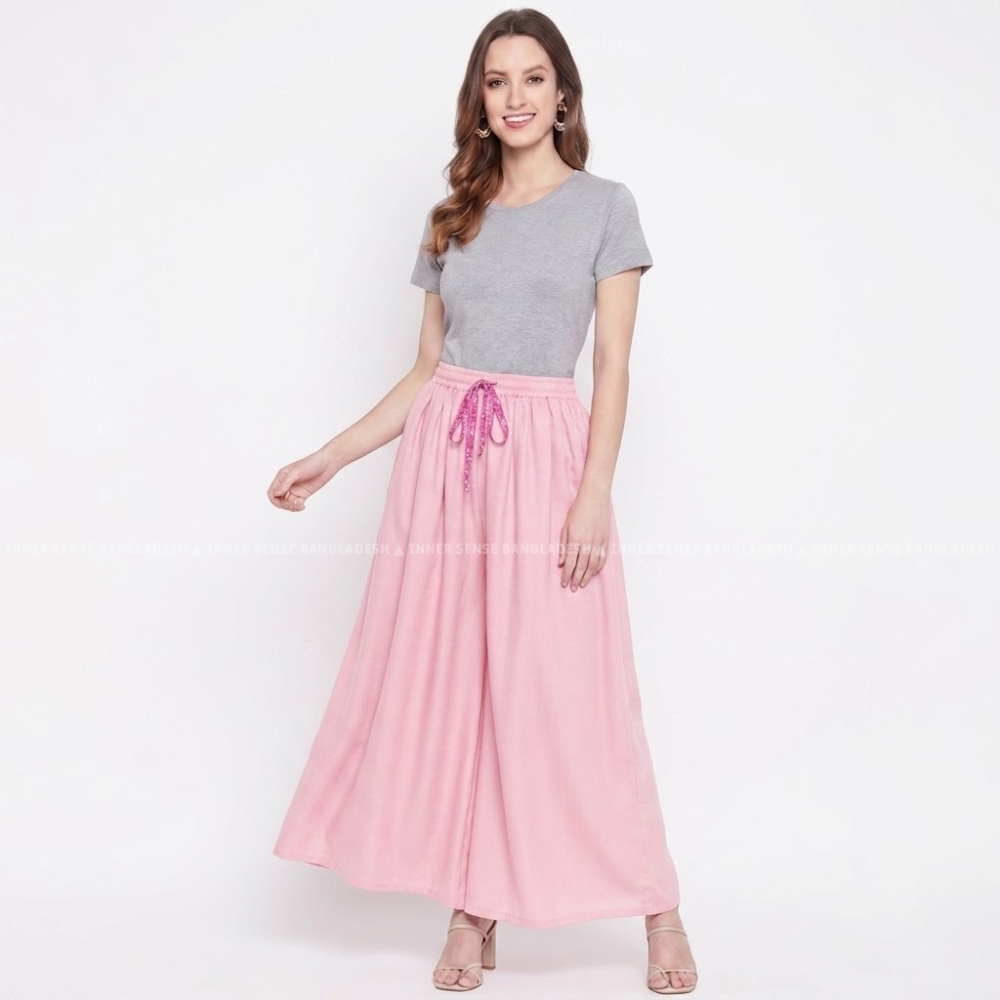 Ultimate Comfort Wide Leg Full Day Comfort Big Skirt Palazzo | ISMT260626A170