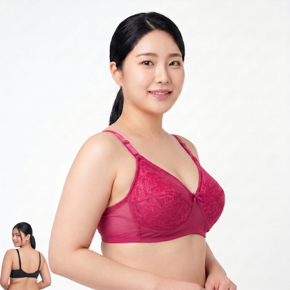 ISB Butterfly Ac Net Bra (2 Hook Edition) | Airy Net Fabric | Lightweight Comfort | Everyday Support | KB20110501