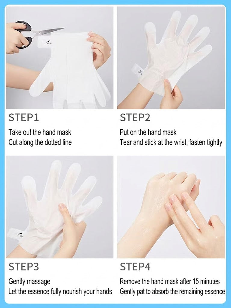 Korean Hydrating  Hand Mask | Hydrating Essence| Exfoliating Hand Film | Softening, Exfoliating & Intensive Hand Care | ISMT260725A245