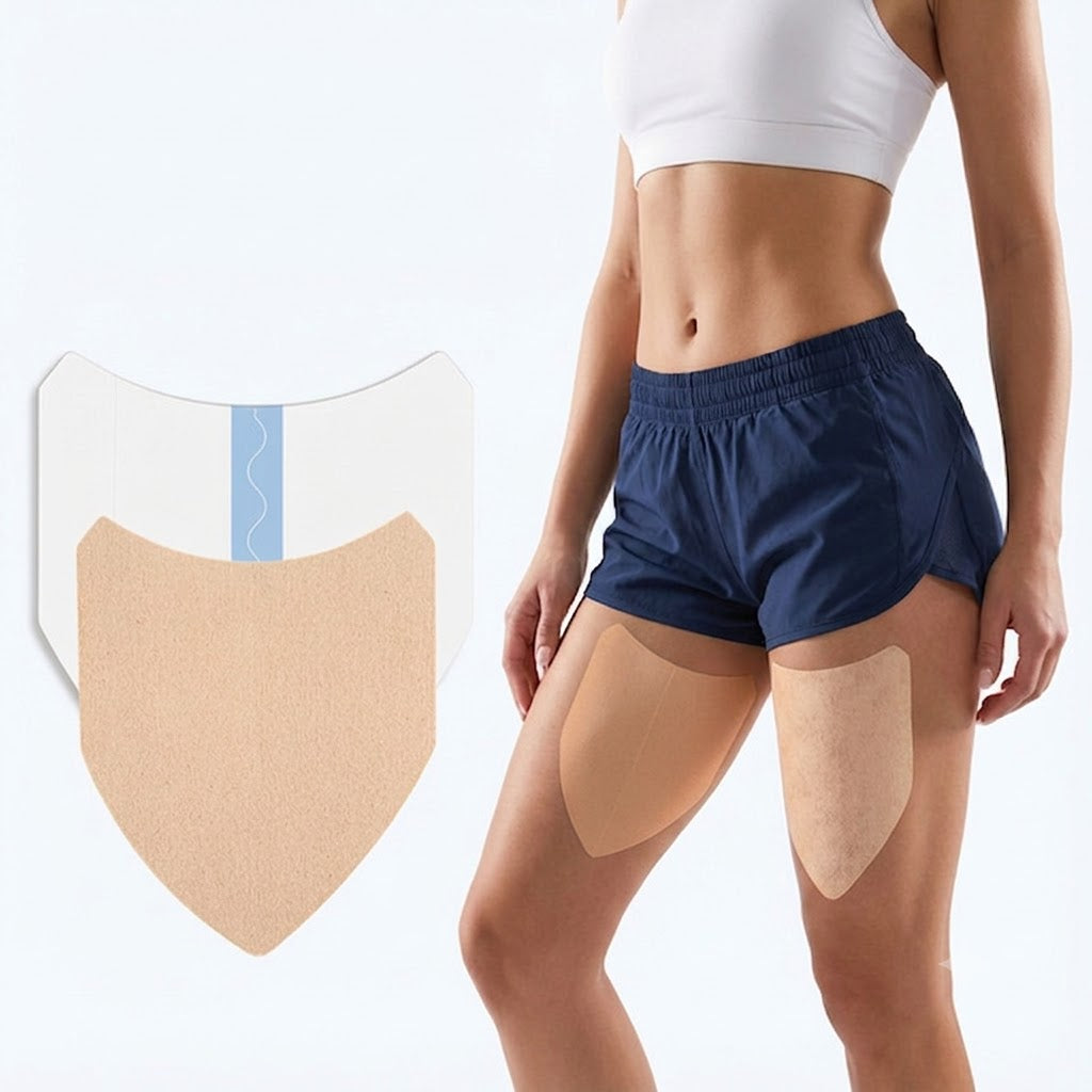 Thigh Anti-Chafing Patch | V-Shaped Friction-Resistant | Breathable Non-Woven Fabric | Elastic Comfort Patch | ISMT260727A249