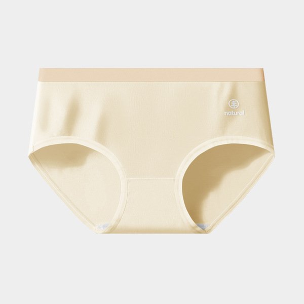 Plus Size Mid-Waist Seamless Briefs | Breathable Pure Cotton | Soft Comfort | Women's Underwear | ISCP260730A255