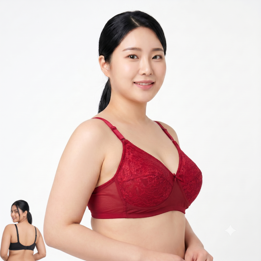 ISB Butterfly Ac Net Bra (2 Hook Edition) | Airy Net Fabric | Lightweight Comfort | Everyday Support | KB20110501