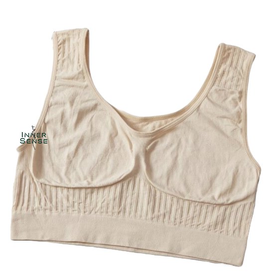 PAVI Skin Color Seamless Soft Comfortable Breathable Single-Layer Tank Top Bra Vest | CT251025824