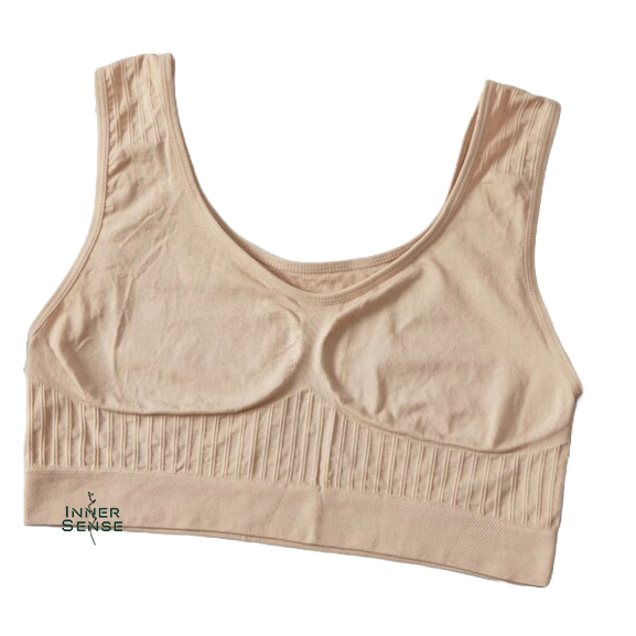 PAVI Skin Color Seamless Soft Comfortable Breathable Single-Layer Tank Top Bra Vest | CT251025824