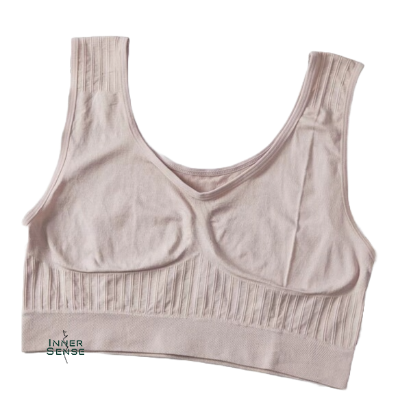 PAVI Skin Color Seamless Soft Comfortable Breathable Single-Layer Tank Top Bra Vest | CT251025824