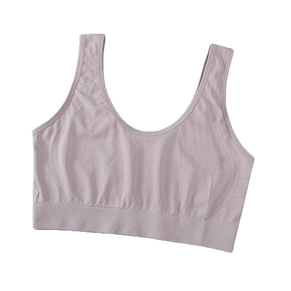 NEXO Chest Fixed Cup Non-Pad Plaid Breathable Wireless Fashion Tank Top Bra | CT251310822
