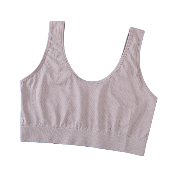 NEXO Chest Fixed Cup Non-Pad Plaid Breathable Wireless Fashion Tank Top Bra | CT251310822