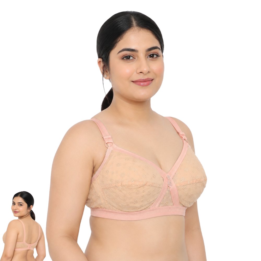 LikeMe RUCHI Chicken Bra (4 Hook Edition) | Full Cup Comfort | Cotton Fabric | Everyday Support | KB21101001