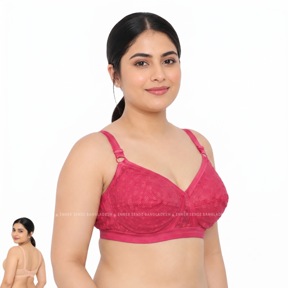 LikeMe RUCHI Chicken Bra (4 Hook Edition) | Full Cup Comfort | Cotton Fabric | Everyday Support | KB21101001