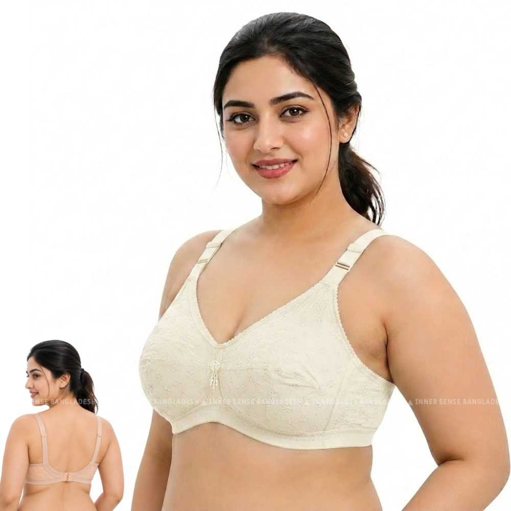 LikeMe ASHA Chicken Bra (2 Hook Edition) | Cotton Fabric | Full Cup Comfort | Everyday Support | KB260703A187
